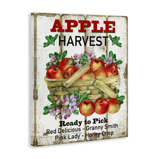 Stupell Industries Fresh Apple Harvest Canvas Wall Art Design by Creatif Belle {3}