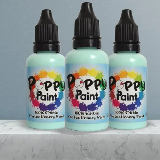 Poppy Paint Mint Edible Confectionery Paint for Cakes Cookies and Chocolate {4}