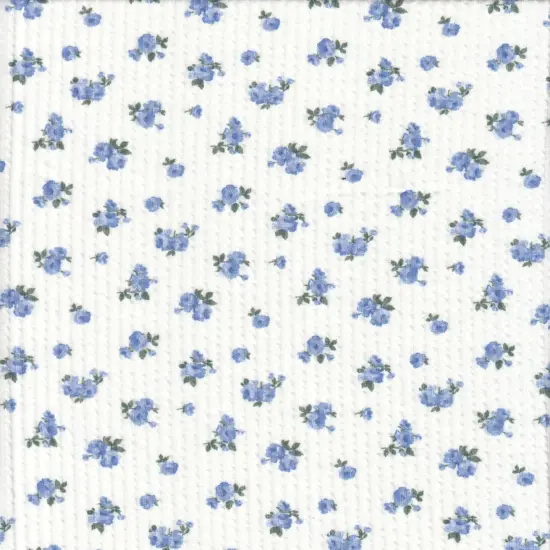 1 Yard Double Knit Cozy Digital Ditsy Printed Fabric Soft Stretch Knit 56/57 Inch Wide IVORY/ROSE {5}