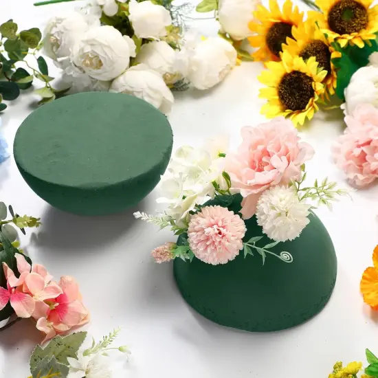 8 Pcs Half Ball Floral Dry Foam {2}