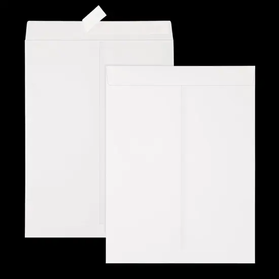 18 Pcs 9x12 Catalog Envelopes, White Self Seal Security Envelopes, Manilla Envelopes, Printable White Envelopes, Gummed Closure Document Envelopes For Mailing, Storage And Organizing {4}