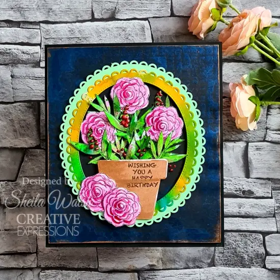 Woodware Clear Stamps 4"X6"-Singles Blooms For Birds Flower Heads {6}