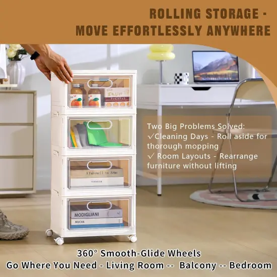 4-Tier Stackable Storage Bins {5}