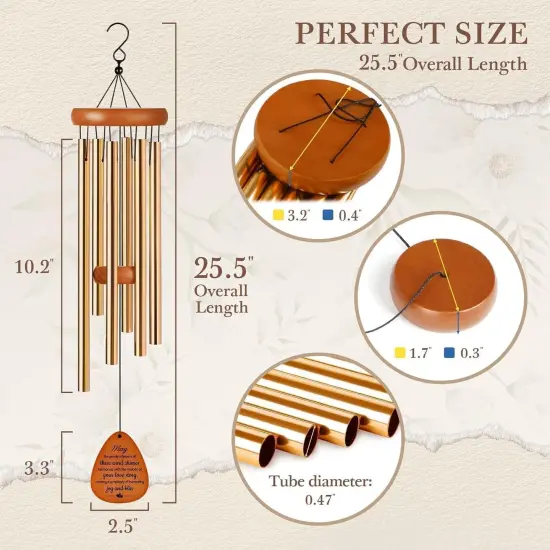 Happy Anniversary Wind Chimes Decorations - 25.5 in {4}