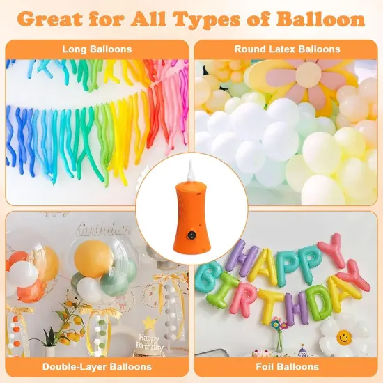 Balloon Pump Electric Air Pumps for Long Balloons, Electric Air Balloon Pump, Balloon Inflator for Foil Twisty Animal Balloons in Birthday Party for Decorations {4}