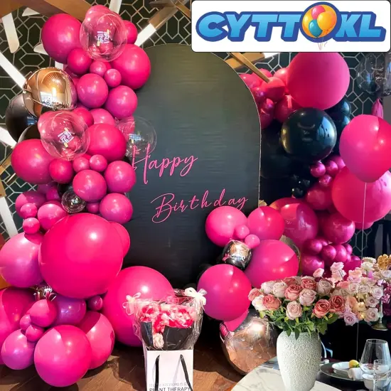 Hot Pink Latex Balloons 12 inch 200 Pack Matte Helium Balloon {4}