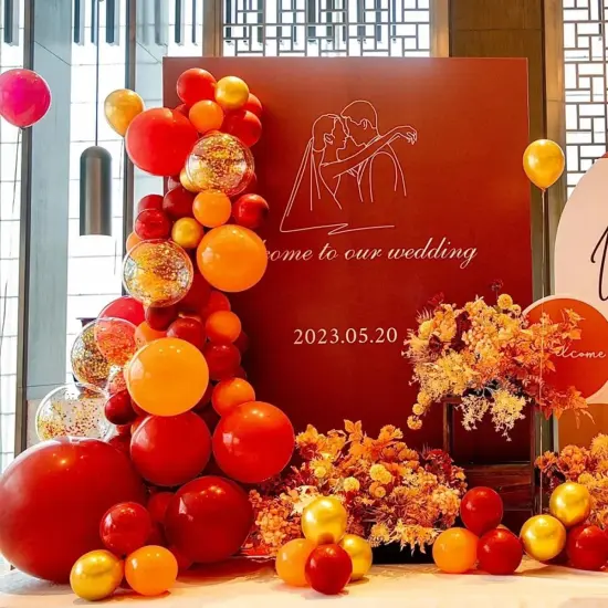 Red Yellow Black Balloons Arch Kit, 156Pcs Matte Latex Balloon Different Sizes 18 12 10 5 Inch for Birthday Baby Bridal Shower Wedding Party Backdrop Decorations {5}