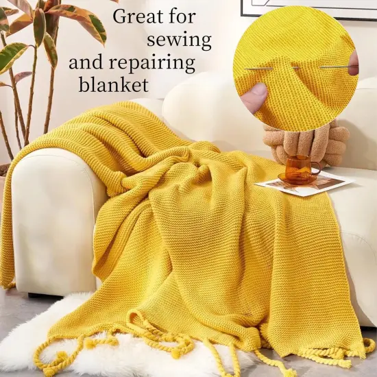 Long Sewing Needles, 9 Pcs & 3 Sizes-4.9/5.9/6.9'' Stitching Needles, Hand Sewing Needles for Stitching and Crafting Projects, Carpet, Cushion, Curtain {4}