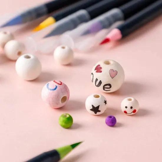 1000pcs 6MM Wood Beads Natural Unfinished Round Wooden Loose Beads {4}