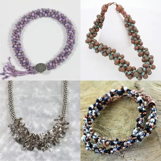 The Beadsmith Kumihimo Starter Kit &ndash; Includes Disk, Adhesive, Bobbins, Findings, Cord and Instructions & Projects &ndash; Japanese Art of Braiding &ndash;Beginner Set with All Your Jewelry Tools to Get Started {5}