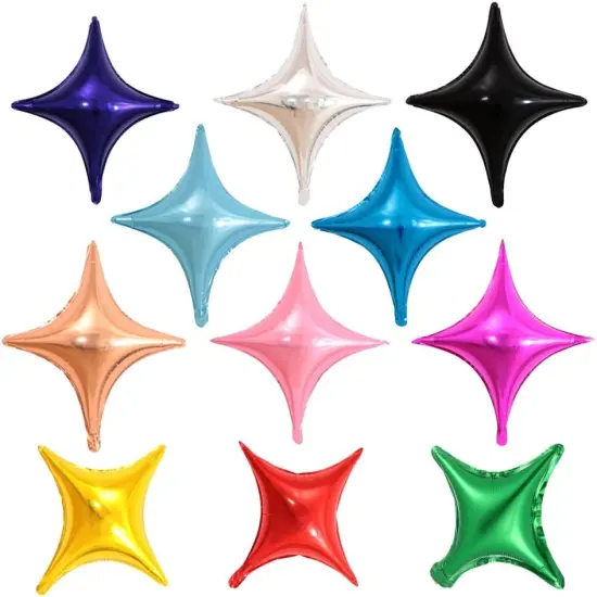 50pcs Colorful Star foil Balloons, 10inch Star Mixed Color Mylar Balloons for Baby Shower Wedding Birthday Party Decoration {1}