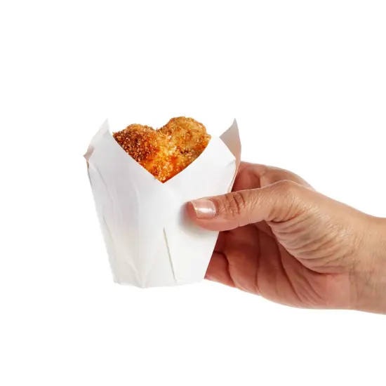 100-Pack White Tulip Cupcake Liners for Wedding, Birthday Party, Parchment Paper Baking Cups and Muffin Wrappers for Baby Shower, Tea Party Decorations (2.2x3.15 in) {7}