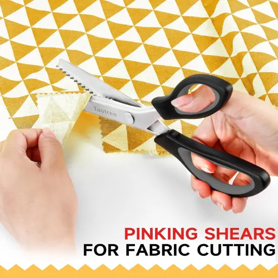 9.5" Fabric Scissors Pinking Shears, Zig Zag Craft Decorative Edge {3}