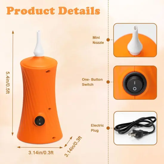 Balloon Pump Electric Air Pumps for Long Balloons, Electric Air Balloon Pump, Balloon Inflator for Foil Twisty Animal Balloons in Birthday Party for Decorations {5}