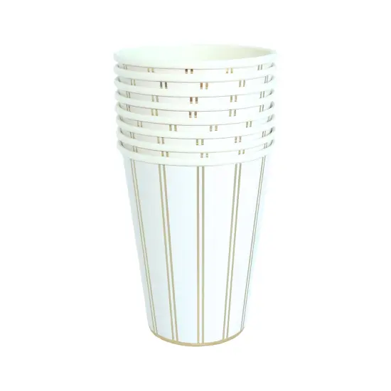GOLD SIGNATURE STRIPE CUPS {6}