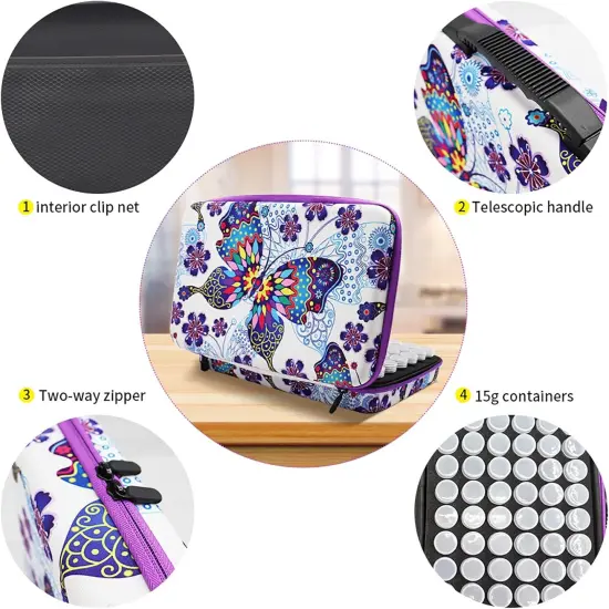 Diamond Painting Tools Storage Case,60 Slots Diamond Art Kits with Accessories for Craft Jewelry Beads Organizer Boxes {4}