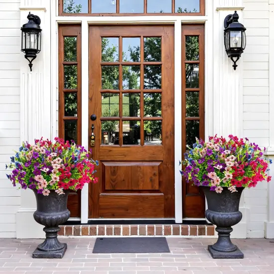 20 Bundles Artificial Summer Bouquets Flowers for Outdoors Decoration Fake Silk Flowers {3}