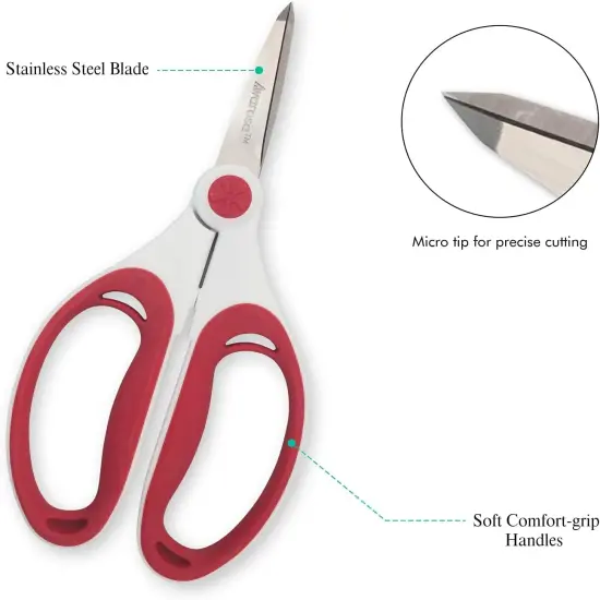 Precision Detail Paper Cutting Craft Scissors, Small Embroidery Sewing Scissors, Sharp Small Blade for Detail Cutting, Ergonomic Comfortable Handles for Maximum Control, Great for Precision Cutting. {4}