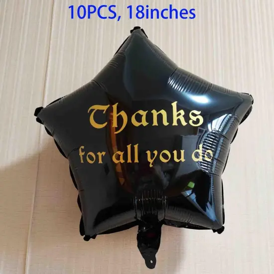 Thanks for All You Do Helium Mylar Foil Balloons, 10pcs Thank You Hanging Balloons for Wedding Congrats Grad National Nurses Day {3}