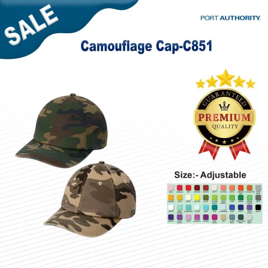 Port Authority&reg; Camouflage Cap Navy Camo {3}