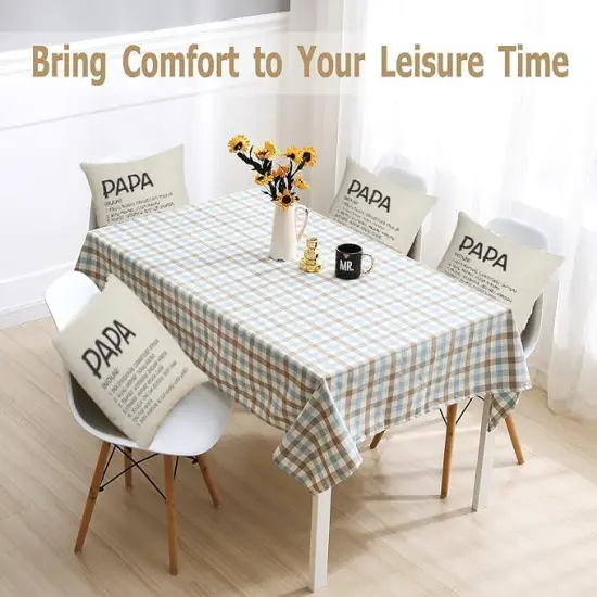 Papa Gifts from Daughter Inspiring Quotes Cotton Linen Throw Pillow Covers 18 x 18 Inches for Rustic Home Decor, Dad Gift {3}