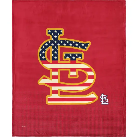 MLB Celebrate Series Silk Touch Sherpa Throw Blanket 50&times;60 Inches St. louis cardinals {1}