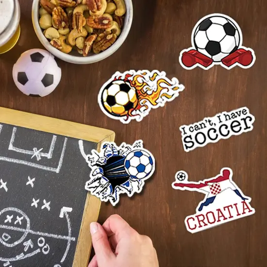 100PCS Soccer Stickers for Scrapbooking, Motivational Vinyl Waterproof Stickers for Water Bottles, Luggage, Teaching Incentives, Soccer Team Gifts for Kids, Teens and Adults {5}