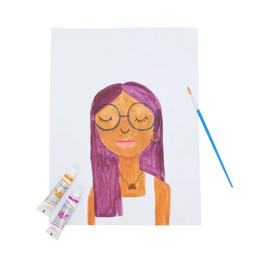 DIY Acrylic Paint Set with Palette Pad, Paints, Brushes, Art Knives (32 Pieces) {5}