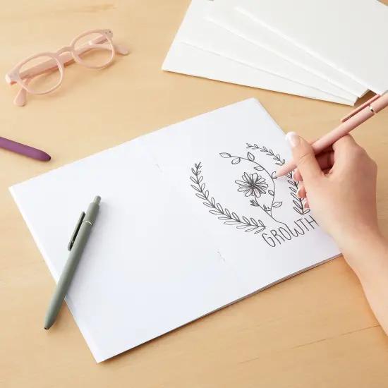 24 Pack Blank Books for Kids To Write Stories - A5 White Notebooks Bulk - Unlined Travel Journals Scrapbooks for Students Sketching (5.5x8.5 in) {4}