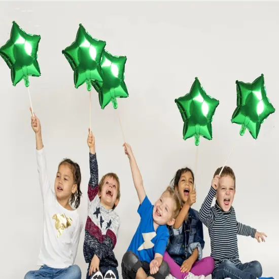 10PCS 18" Star Balloons Foil Balloons Foil Membrane Balloons Party & Wedding Decoration, Green {3}