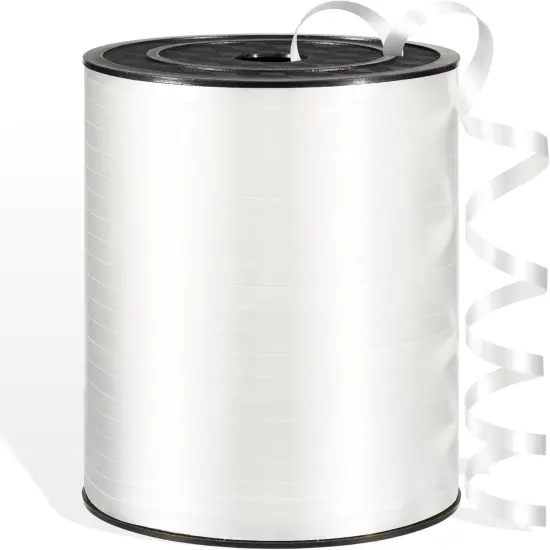 600 Yards White Curling Ribbon for Gift Wrapping, 1/5 Inch White Balloon String, Balloon Ribbon {1}