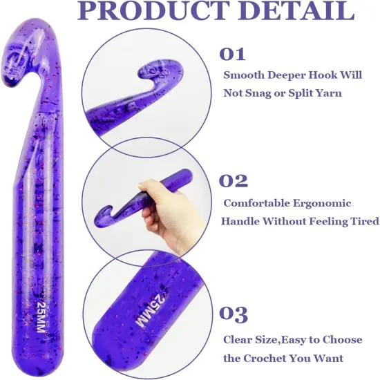 Hobekoee 25mm Large Crochet Hook {4}