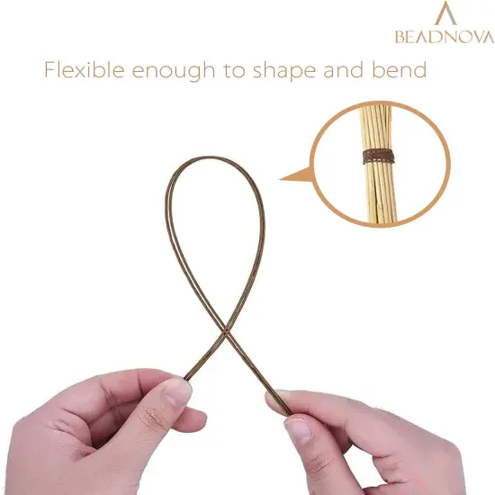 Fake Flower Stems 200pcs 22 Gauge Floral Wire Stems Flower Wire for Crafts Arrangement Florist DIY Bouquet (Brown, 200 Pcs) {4}