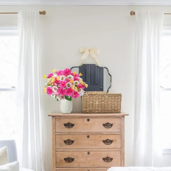 6 Bundles Summer Tabletop Floral Arrangements Artificial Flowers Silk Poppy Flowers for Decoration Real Touch Fake Flowers with Stems Faux Wildflowers {1}