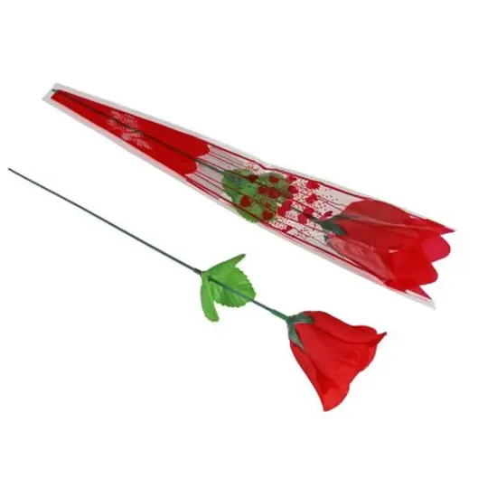 Artificial Roses Fabric Rose with Plastic Stem {4}