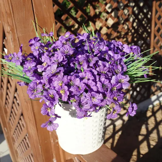 16pcs Outdoor Summer Bushes Artificial Flowers UV Resistant Fake Flowers Bulk Artificial Flowers {4}