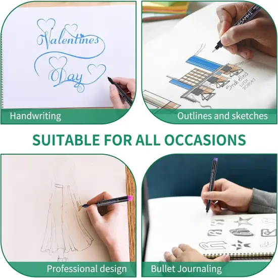 8 Colors Waterproof Ink,FineLiner Pens for Art Illustration,Sketching, Anime, Bullet journal,and Technical Drawing {2}