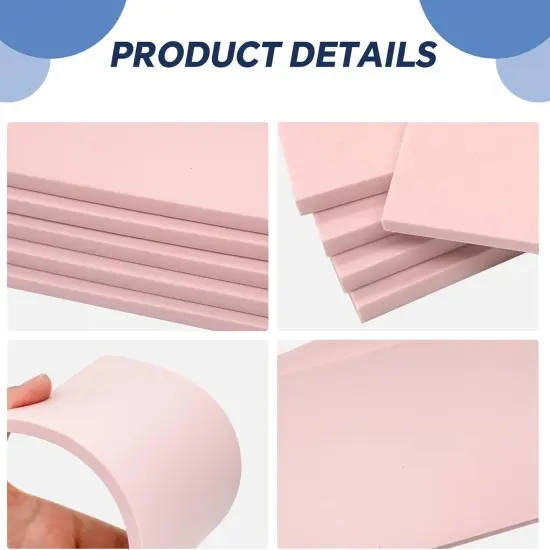 5 Pack 4x6 Pale Pink Rubber Stamp Carving Blocks Pink Rubber Carving Blocks Linoleum Block for Stamp Maker Printmaking Supplies {3}