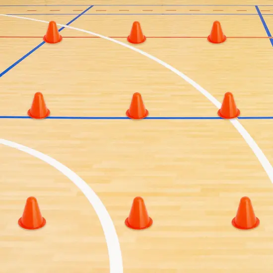 50 Pack Mini Cones for Classroom, Small Sports Markers for Soccer, Playground (Orange, 3 in) {6}