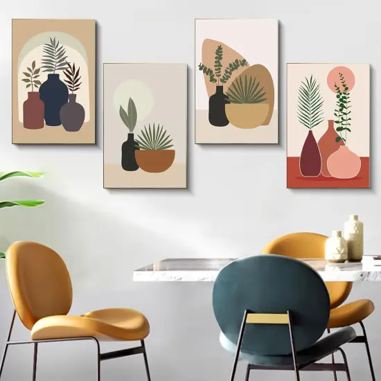 4 Pack Framed Paint by Numbers Kit for Adults Beginners with Wooden Easel, DIY Simple Paint by Number Kit with Frame, Painting by Numbers for Home Wall Decor, 8x12 inch {2}