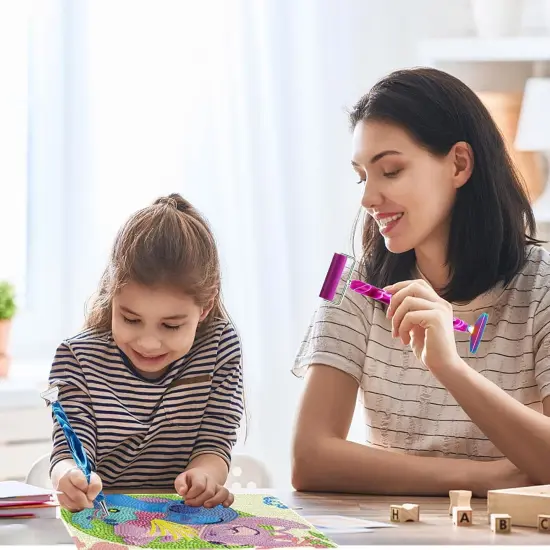 Diamond Art Pens Tools Diamond Painting Accessories Kits With Screw Metal Tip Roller Diamond Painting Pen Drill Bead Dot Pens For Art Craft Nail {4}