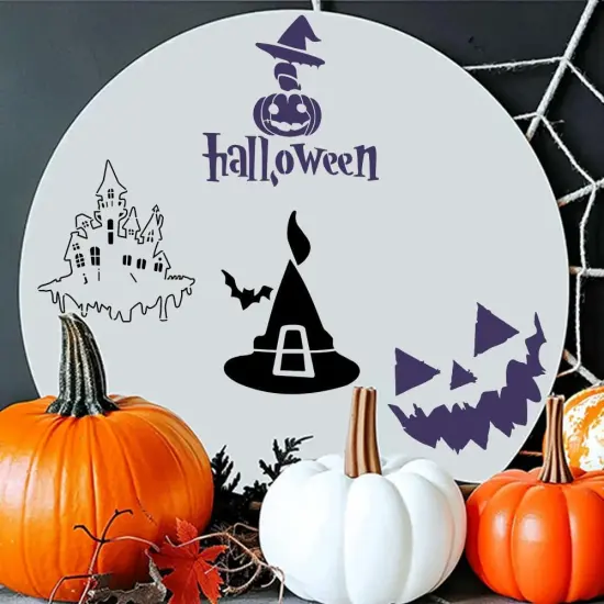 36Pcs Halloween Pumpkin Face Stencils 6 inch(Halloween C) {1}