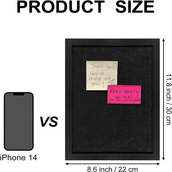 11" X 8" Cork Boards for Walls with Pins(All Black) {3}