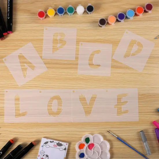 36Pcs Reusable Letter Stencils(Painting) {2}