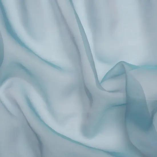 1 Yard Rose Iridescent Silk Voile Chiffon Sky Blue Like Fabric, 54 Inches Wide {1}