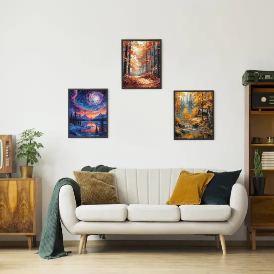 Autumn Forest House Paint by Numbers Kit - 16x20 Inch {2}