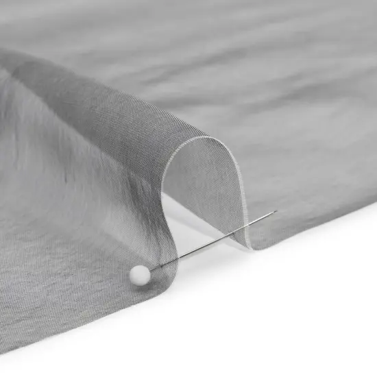 1 Yard Luxury Chiffon Like Silk Voile 54" Wide Steel Gray Fabric for Layered Skirts {2}