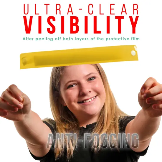 Salon World Safety 200 Kids Face Shields (20 Packs of 10) - 5 Colors, 40 of Each - Clear Protective Children's Full Face Shields, Anti-Fog PET Plastic {4}