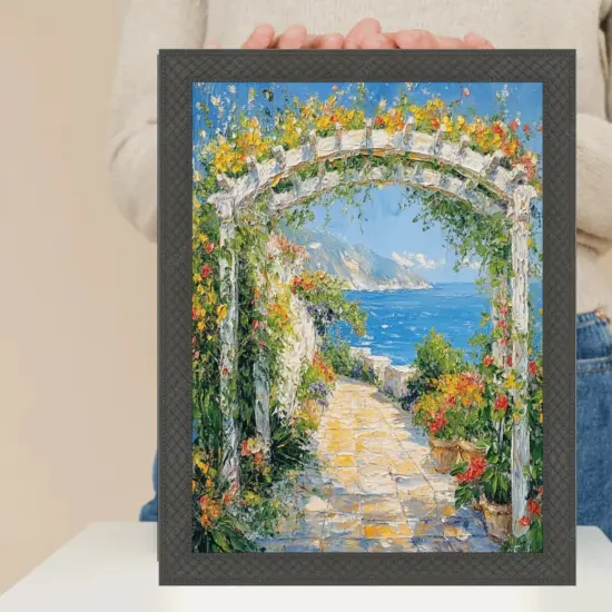 Cris Cross Cathedral Gothic Black Picture Frame 20x40 frame {3}