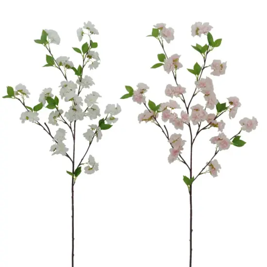 35&rdquo; Artificial Cherry Blossom Spray &ndash; Faux Floral Branch in Pink or Cream for Home & Wedding D&eacute;cor {2}